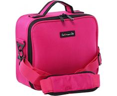 Leonardo LEO50819 Portatrucco Valigetta Porta Trucchi Piccola per il Trucco Professionale Borsa Portatrucco per Cosmetici da Viaggio per Make-up Artist Piccola senza specchio
