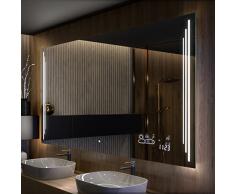 FORAM Specchio Controluce LED da Bagno - 120x80 cm - su Misura - Personalizzate - LED027 - Specchio a Muro - Specchio con Illuminazione