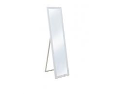 Tidyard Specchio da Terra in Pelle Sintetica Argento Lucido Vetro MDF 30 x 150 cm