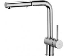 LIG285CR-MET Miscelatore lavello monoforo con canna orientabile LIGHT PAFFONI