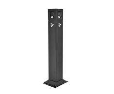 Danieli POS012 | Posacenere a Colonna ancorabile | Realizzato in Metallo Verniciato a polveri | Dotato di Serratura di Sicurezza | cm 25 x 25 x 108 | L 3 | kg 8 (metallo)