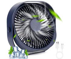 Dreamhigh® 4000mAh Ventilatore Portatile, 360° Rotazione Ventilatore USB con 3 Velocità, Mini Ventilatore Silenzioso per Casa, Ufficio, Campeggio