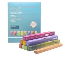 XXJXING incenso，Limone, Sandalo, Osmanto, Lavanda, Eucalipto, Patchouli, Sandalo Laoshan, Tuberosa, 160 bastoncini e bastoncini dincenso (8 combinazioni)