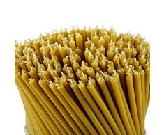 Danilovo Candele Profumate in Pura Cera d’Api – Candele Chiesa Ortodossa per Preghiere, Natale, Lunghe, Morbide, N80, Altezza 18,5 centimetri, 50 pz