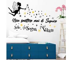 Wall Stickers Frase Citazione Dedica Figli Amore la Parte migliore di noi siete voi Adesivo Murale Adesivi Murali Decorazione interni Camera da Letto Testata Letto 100 x 33 CM
