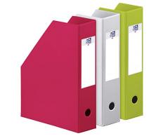 Oxford Color Life Tonic - Set di 3 portariviste in PVC, dorso 7 cm, colori assortiti