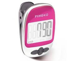 PINGKO Pedometro Contapassi Conta Passi Accuratamente Contapassi Sportivo Portatile Passi/distanza/calorie/Contapassi per Fitness, Contatore di Calorie