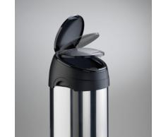 Meliconi Pattumiera Lt. 40 lusso con apertura a pressione soft-touch (acciaio inox con coperchio in plastica)
