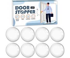 Fermaporta Maniglia a Muro Trasparente - 8 Pezzi 40x8mm Gommini Paracolpi Porta Adesivi, Gommini Silicone Trasparenti Adesivi per Pareti e Mobili, Proteggi Maniglia Porta Silicone Fermaporta Maniglia