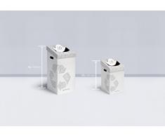 Mattiussi Ecologia Cart-One 70 Litri: Contenitore in Cartone per la Raccolta differenziata (5 Pezzi, Bianco)