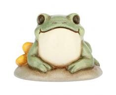 THUN - Soprammobile Mini Animale Rospo - Accessori per la Casa da Collezionare - Linea Acqua Dolce - Ceramica - 6 x 4 x 4,7 h cm