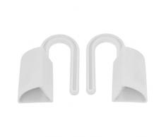 Amig - Confezione da 2 fermaporta per appendere le cerniere, blocca la porta e previene le chiusure inaspettate | Contiene supporto adesivo per fissare quando non si utilizza, Bianco