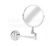 Croydex - Specchio cosmetico ingranditore circolare, con braccetto regolabile, ø 15 cm