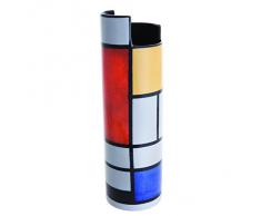 John Beswick Silhouette DArt - Vaso Mondrian Composition, Colore prevalente: Rosso