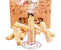 RUBY - Incenso Naturale Palo Santo XL Legno Sacro Naturale dal Perù Palo Santo Legnetti per Purificazione, Aromaterapia e Meditazione (80g)