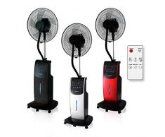 Dardaruga VENTILATORE DIGITALE WFD a Piantana con NEBULIZZATORE ad Acqua (Serbatoio XXL 3,10 Litri) IONIZZATORE ION, ANTIZANZARE Repellente Insetti, Vano AROMA Timer Telecomando Oscillazione (ROSSO)