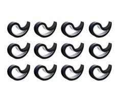 Stoppy, Stoppi, Fermafinestre, Fermafinestra, Fermaporte, Fermaporta, Set di 12 Disponibile in 4 Varianti (Nero)