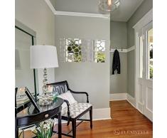 FLEXISTYLE Specchio Acrilico Decorativo Moderno Rocks 100 x 50 cm, bricolage (Fai da Te), Soggiorno, Camera da Letto, Decorazione Unica