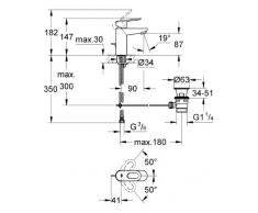 Grohe 23349000 Start Loop Miscelatore Monocomando Lavabo, Cromo