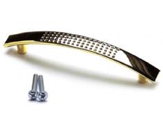 Bulk Hardware, BH01076, 96 mm, con tacche 'd' stile, maniglia in ottone, legno, 1 pezzo