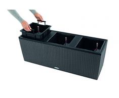 Lechuza Trio Cottage 40 Vaso Fioriera in Resina per Piante Set Completo - Granito