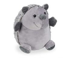 Relaxdays Fermaporta a Riccio, Peso in Stoffa per Pavimento, Blocca Porta & Finestra da Interno, Morbido & Alto, Grigio, Poliestere, 1 pz