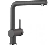 Blanco 518813 Linus HD, Rubinetteria da cucina, finitura metallizzata, Grigio