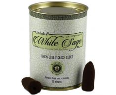 GOLOKA 24 Coni dincenso Backflow Effetto a Cascata - Salvia Bianca