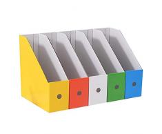 Portariviste per Documenti, 5 Pezzi Portariviste in Cartone, A4 in Cartone Portariviste, Porta Riviste, per la Scuola Dormitorio Ufficio Cancelleria Domestica Forniture Ufficio Archiviazione di File