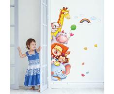 DECOWALL DA-2016 Langolo degli animali Adesivi da Parete Decorazioni Stickers Murali Soggiorno Asilo Nido Camera Letto per Bambini decalcomanie