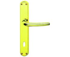 MANIGLIA MILENA OTTONE LUCIDO PLACCA 8x90 [GHIDINI ]