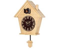 Orologio a cucù moderno in legno, orologio a cucù da parete for decorazioni for la casa, design a forma unica, applicazione multi scenario for la casa, soggiorno, cucina, ristorante, decorazione dell