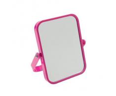 Specchio Ingranditore Rosa Portatile Rettangolare da Appoggio e non Gedy G-Beauty