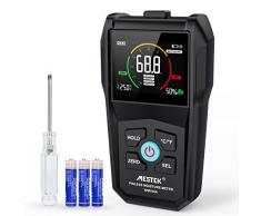 Misuratore Umidità Legno Rivelatore di Umidità Muri MESTEK Indicatore Igrometro Umidità Senza Ago Digitale LCD Display Allarme Calibrazione di misurazione per Legni Muri Pavimenti Legno Tenero Gesso