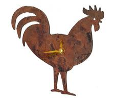 Goldy 2, motivo: gallo della DoggyLips.Com-Orologio da parete al quarzo, modello anticato con ruggine