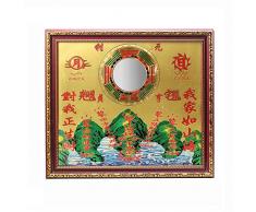 Specchio Cinese Fortunato Bagua Piastra di rame Shanhai Town, tradizionale cinese Feng Shui convexmetal BAGUA Specchio Arredamento for la casa Specchio Feng Shui per Casa daffari ( Size : 15cm )