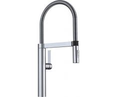 BLANCO -S 517598 Rubinetto miscelatore monocomando commutabile dalla linea professionale; doccetta con tubo flessibile in acciaio inox, ad alta pressione