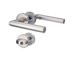 Alpertec Moscow Maniglia per Porta in Acciaio Inox Satinato per Porta WC/Bagno | Maniglia per porta | AZ-L17, 28020530AZ