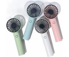 NLIGHTING Mini Ventilatore Portatile USB, Ventilatore Ricaricabile USB, Mini Ventilatore Piccolo Tascabile da Viaggio, Silenzioso con Manico 3 velocità per Viaggi Casa Spiaggia Ombrellone (ROSA)