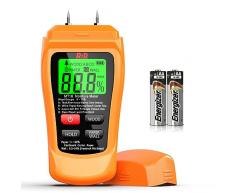 Misuratore Umidità Muri, MT18 Rilevatore di Umidità a Pin con 5 Modalità, Display LCD con Retroilluminazione Verde Misuratore Umidità Legno, Rilevatori di Umidità per Legno e Materiali da Costruzione.