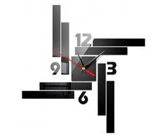 NALCY Orologio da Parete Silenzioso Preciso Fai da Te, 2PCS Orologi da Parete 3D Orologio Parete Moderno Decorazione per Superficie a Specchio Home Office Decor