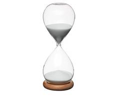 KitchenCraft Natural Elements Clessidra a Sabbia con Supporto in Legno, 8 x 8 x 21,5 cm