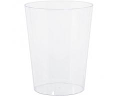 Contenitore in plastica trasparente, vaso effetto vetro , diam.13 cm H.15 cm per CONFETTATE O PORTAOGGETTI