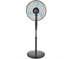 Ardes AR5EA41PB Easy 41PB PLUS Ventilatore a Piantana Base Tonda 3 Pale 40 cm, Altezza 130 cm, 3 Livelli di velocità, Design Premium Total Black