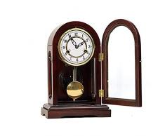 YXZN Orologio a Pendolo da mensola in Legno con Campane di Westminster Orologio da Tavolo Meccanico per Soggiorno, Ufficio, Decorazioni per la casa