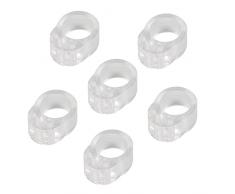 GGISUI 6pcs Fermaporte per Maniglie in PVC Paracolpi Porta Fermaporta Maniglia Ferma Porta da Maniglia Proteggi Maniglia Porta Trasparente Apertura 17mm Paraspigoli Per Porta