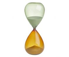 TFA Dostmann Clessidra arancione-verde, 18.6009.02.41, durata 15 minuti, orglass, timer, oggetto decorativo, in vetro, sabbia, (L) 73 x (H) 190 mm