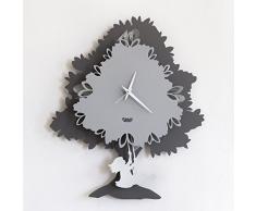 Orologio albero a pendolo colore ardesia e alluminio di Arti e Mestieri