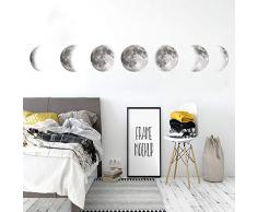 Wallpark Fase Lunare Removibile Adesivi Murali Adesivi da Parete, Soggiorno Camera da Letto Casa DIY Arte Decorativo Adesivo Murale