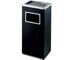 Danieli Ho.Re.Ca. Posacenere da Terra CEP001/NE | Posacenere da Esterni con Gettacarte | Posacenere da Pavimento con Griglia in Acciaio | Centimetri 30 x 24 x 61 | Litri 16 | Nero